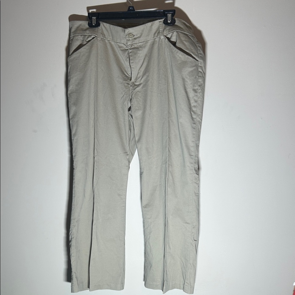 Riders by Lee Curvy Trouser Khaki Tan Straight Leg Pants Womens 18P. NWOT
